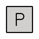 P Button SVG Icon